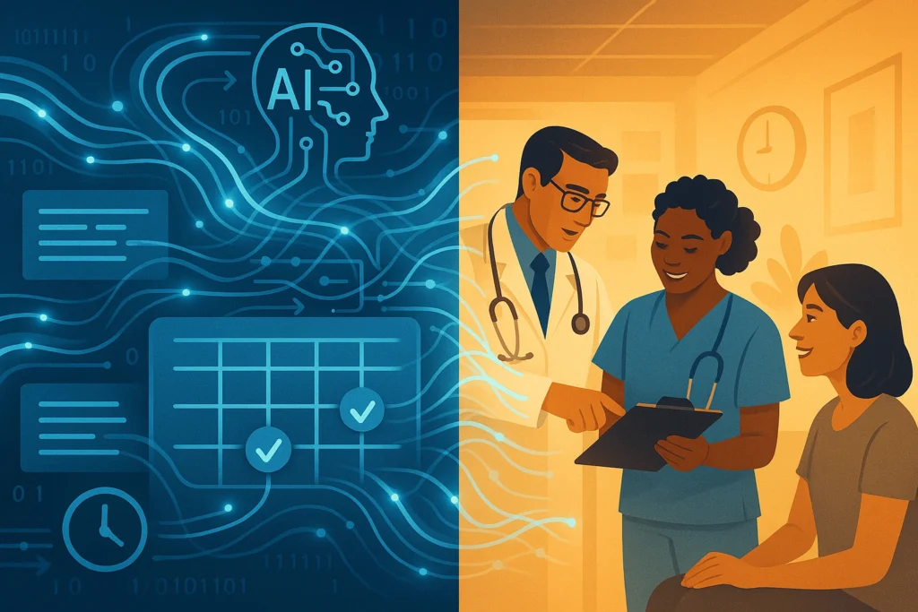 AI for healthcare. Helping with patient scheduling and improving patient care through automation.
