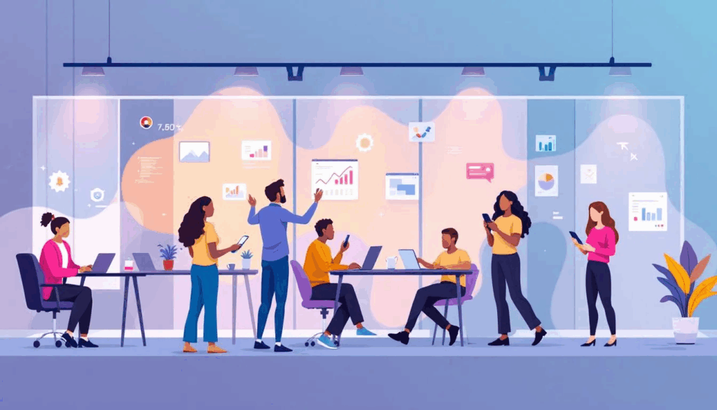 nonprofit team working with data