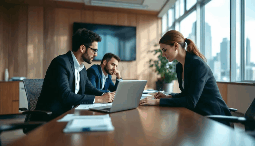 Small business owner reviewing technology consulting recommendations