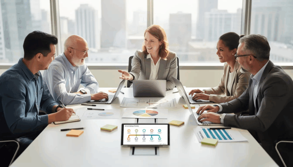 Board engaged in strategic planning for nonprofit organizations