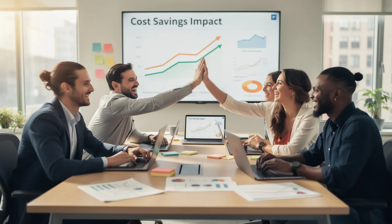 The image depicts a group of nonprofit team members joyfully celebrating cost savings while working on their laptops, showcasing their collaboration and dedication to their charitable organization. They are likely discussing strategies to maximize the benefits of nonprofit pricing discounts and other resources available for eligible nonprofits. The image depicts a group of nonprofit team members joyfully celebrating cost savings while working on their laptops, showcasing their collaboration and dedication to their charitable organization. They are likely discussing strategies to maximize the benefits of nonprofit pricing discounts and other resources available for eligible nonprofits.