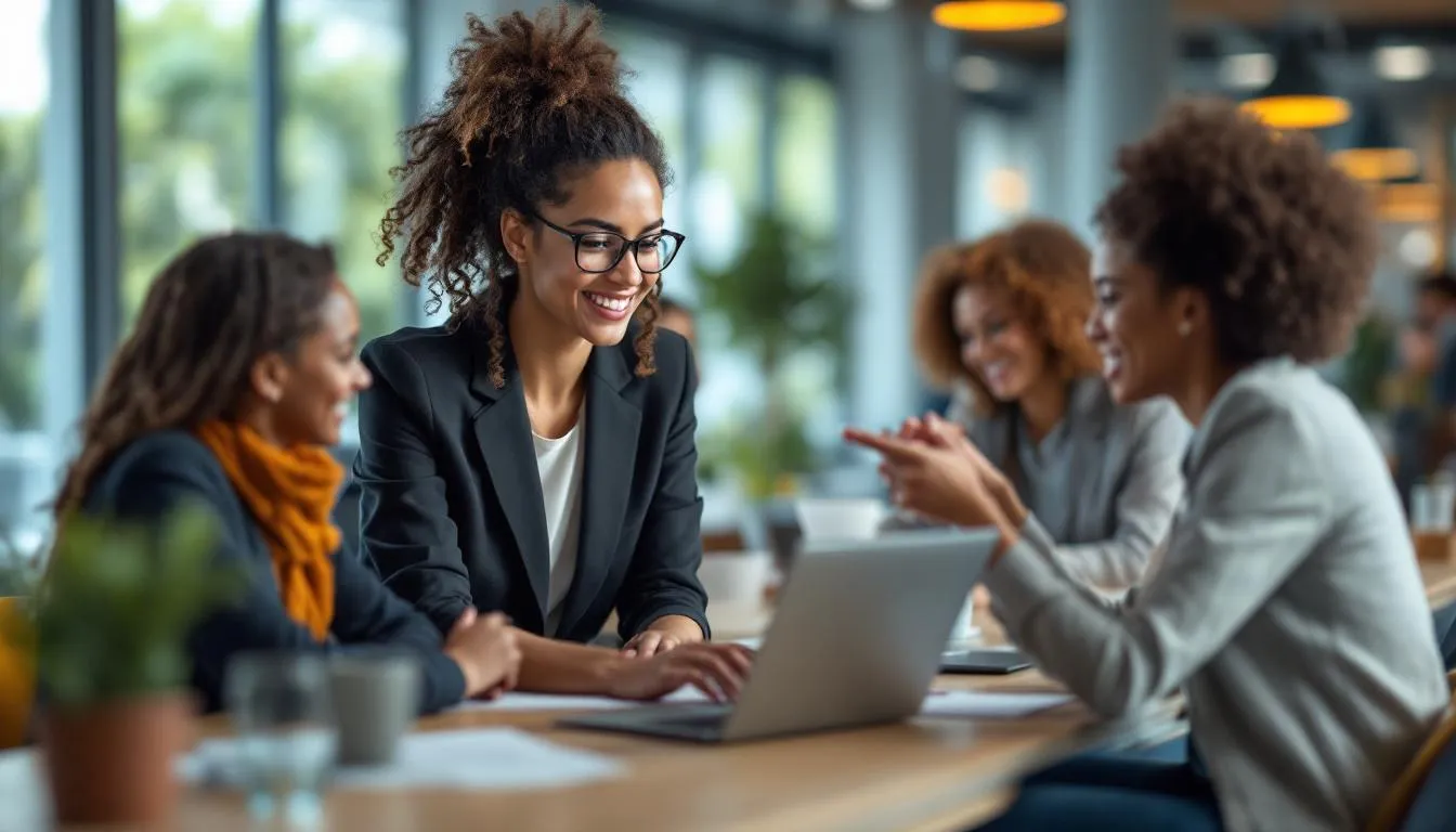 The image depicts a diverse group of people using various internet-connected devices to access popular cloud applications, such as video calls and document editing tools. They are engaged in collaborative activities, showcasing the benefits of cloud computing and cloud-based services in enhancing business processes and supporting remote teams. The image depicts a diverse group of people using various internet-connected devices to access popular cloud applications, such as video calls and document editing tools. They are engaged in collaborative activities, showcasing the benefits of cloud computing and cloud-based services in enhancing business processes and supporting remote teams.