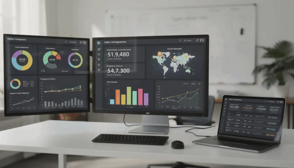 Dashboard showcasing cloud technology applications performance data