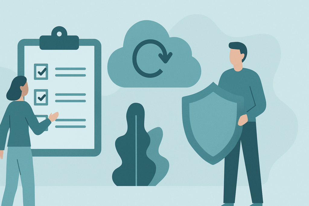 Nonprofit disaster recovery planning steps illustration