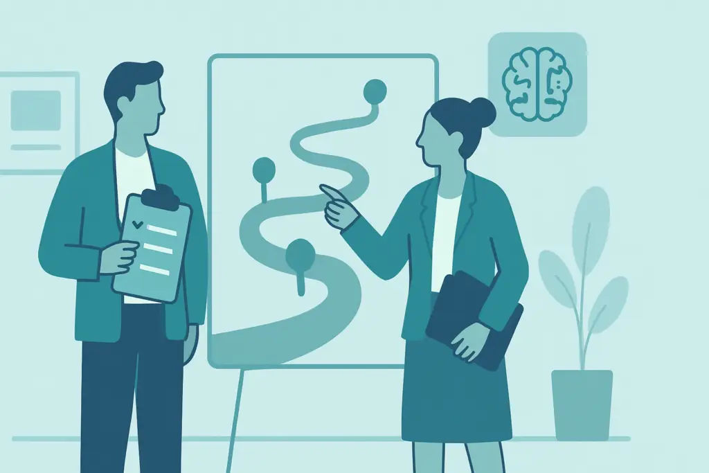 Nonprofit AI implementation roadmap with milestone markers and checklist