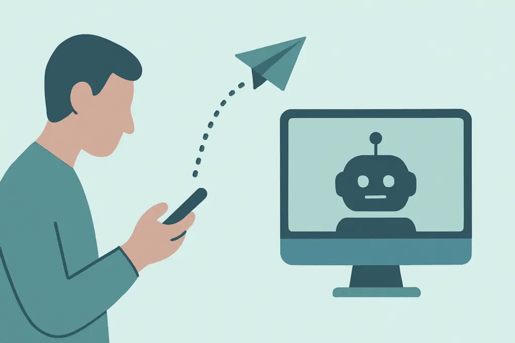 Claude Dispatch AI agent sending tasks from phone to desktop