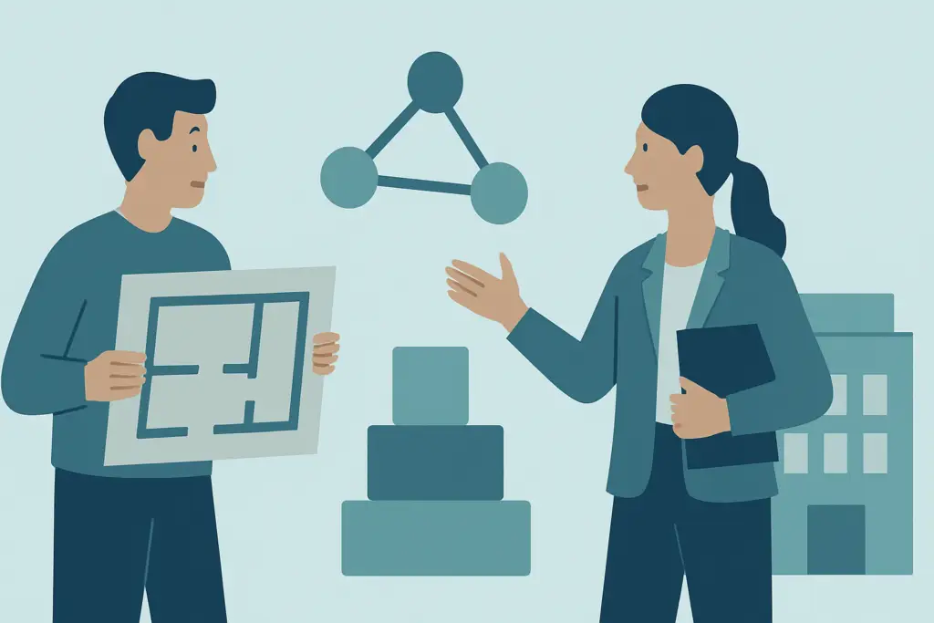 Enterprise architecture blueprint diagram for nonprofit organizations showing connected technology systems