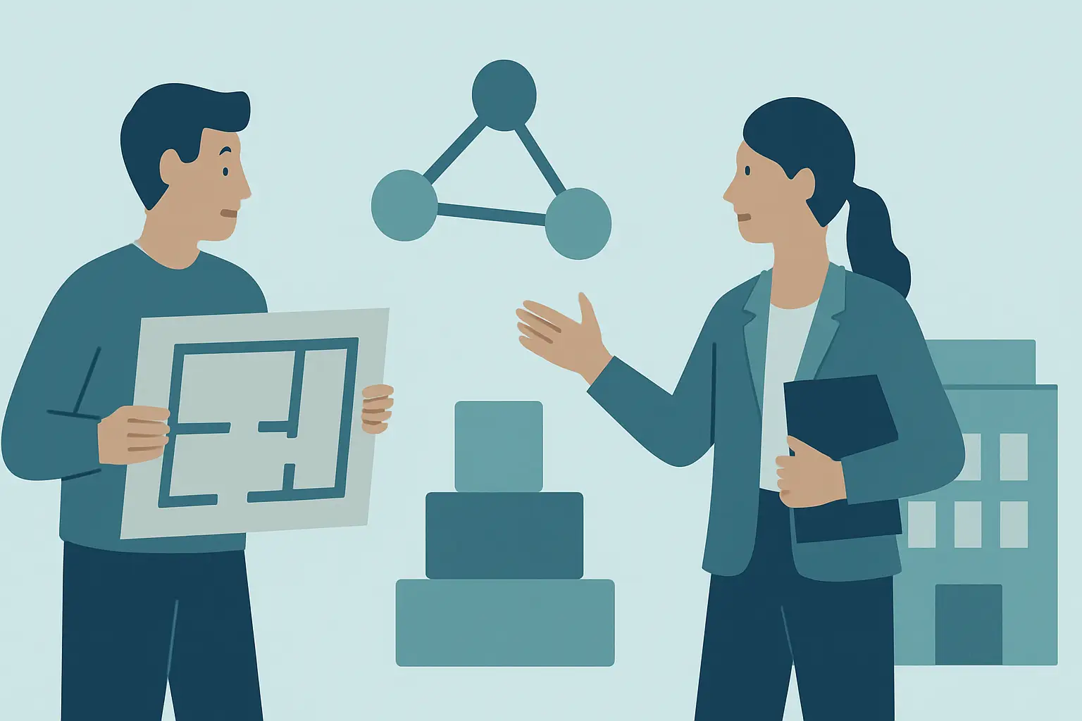 Enterprise architecture blueprint diagram for nonprofit organizations showing connected technology systems