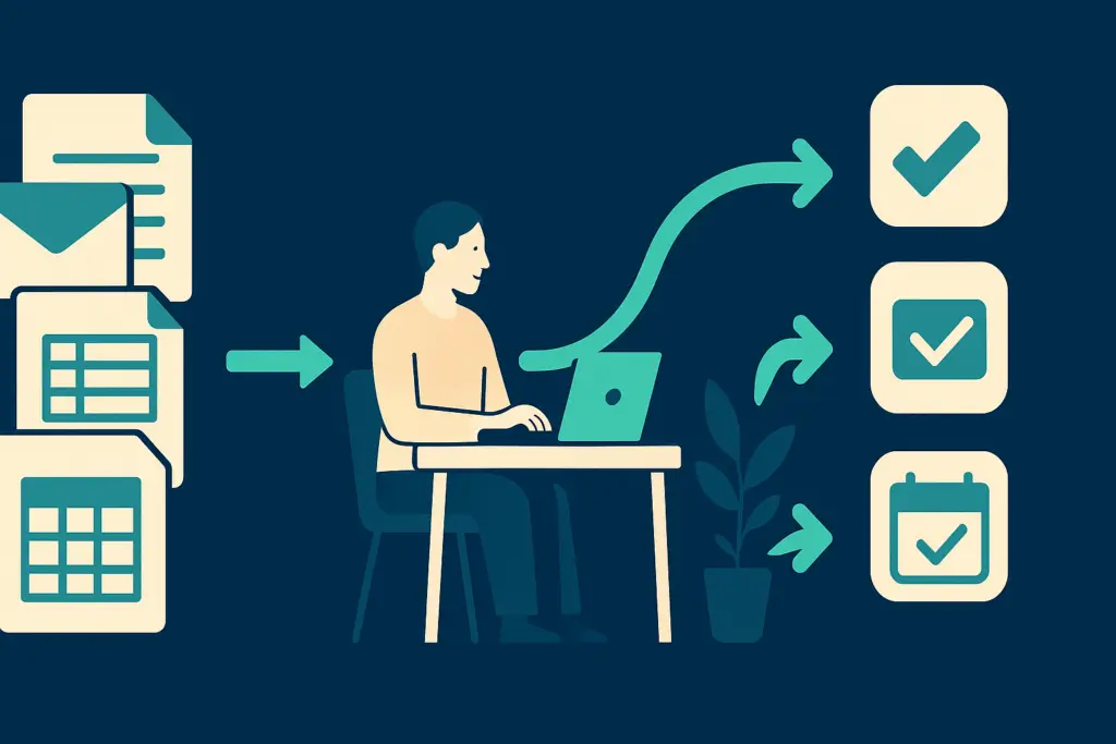 Flat illustration of a nonprofit automating donor acknowledgments, reporting, and grant tracking with a connected workflow system Flat illustration of a nonprofit automating donor acknowledgments, reporting, and grant tracking with a connected workflow system