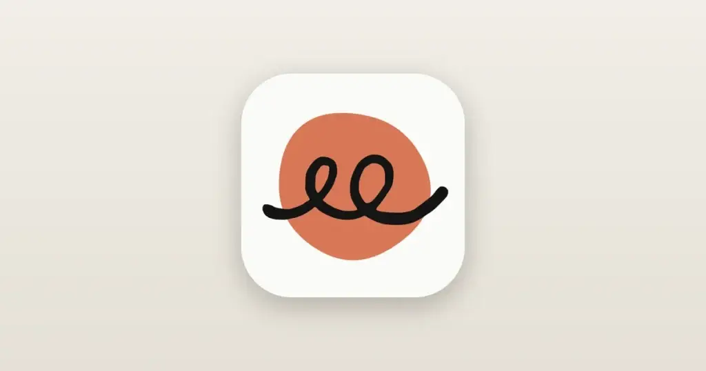 Claude Duet app icon, an orange shape with a black looping line
