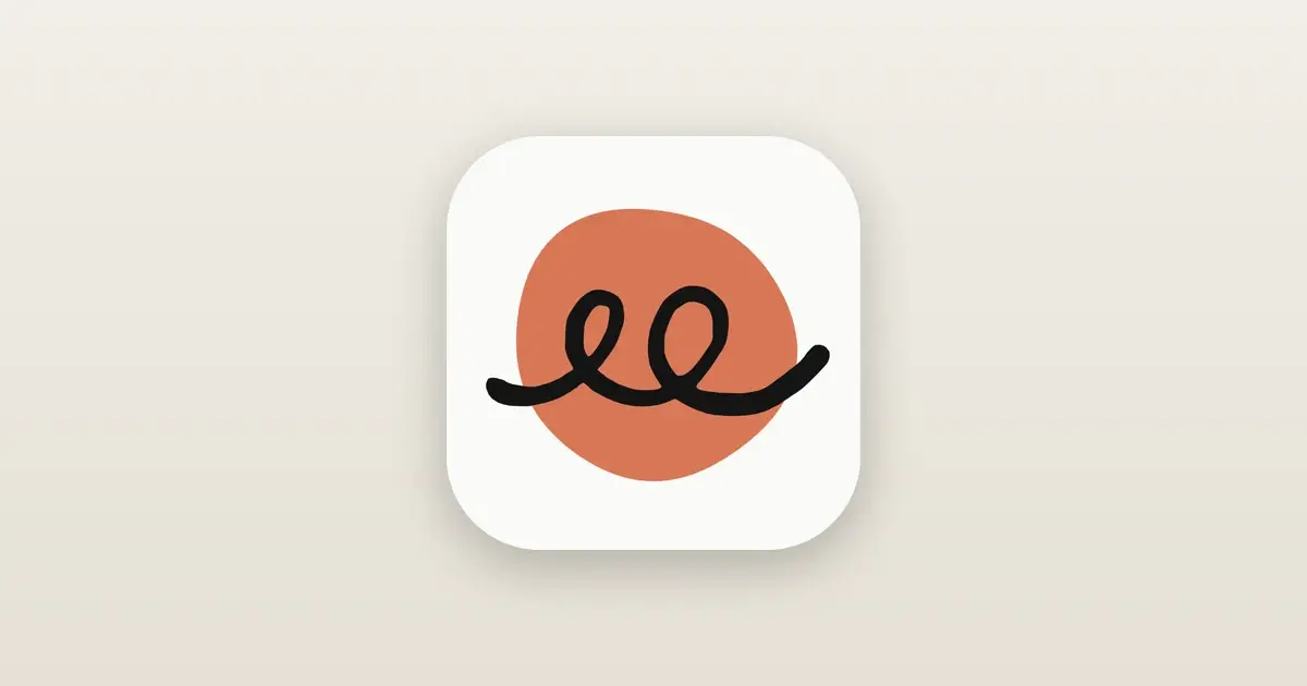 Claude Duet app icon, an orange shape with a black looping line Claude Duet app icon, an orange shape with a black looping line